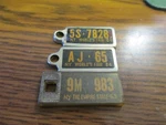 3 New York Miniature Disabled American Veterans License Plate Key Chain Tags. Fixed Price $9.99.