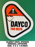 Dayco Fan Belts Glossy Vinyl Decal Sticker - Vintage Racing Automotive Scca. Fixed Price $9.50.