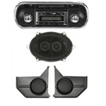 Custom Autosound USA-230 Radio And Speaker Kit Mustang Convertible With Facto.... Fixed Price $461.99.