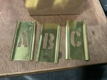 10068 1" Brass Interlocking Stencils Letters Numbers, 45 Piece Set Unbranded New. Fixed Price $38.99.
