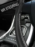 Fits 61-69 Mg Magnette Iv Black Leather Steering Wheel Cover White Double Stitch. Fixed Price $44.70.