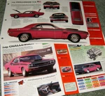 1970 Dodge Challenger T/a Spec Info Poster Brochure Ad Panther Pink Moper Ta. Fixed Price $17.99.
