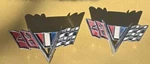 Chevrolet Impala Camaro Nova Front Fender Emblem Set 3840318. Fixed Price $30.00.