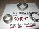 New Departure 909042 3 Pcs. Ball Bearing Set Made Usa Great Condition See Pic. Fixed Price $39.99.