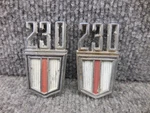 Oem Factory Pair Chevrolet 230 Engine Emblem Badge 3864242 Chevy Gm. Fixed Price $14.99.