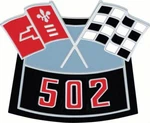 Oer 502 Die-cast Crossed Flags Air Cleaner Emblem. Fixed Price $79.99.