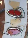 38 39 Ford Ratrod Lens Red Teardrop Mt On Brackets. Fixed Price $29.90.