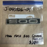 1966 Ford 500 Emblem C6AB-54290C98-A 5.75 Original Trim Badge Galaxie Fairlane. Fixed Price $20.00.