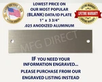 Serial Number Vin Data Id Plate (blank) Tag Ford Dodge Toyota Buick Honda Usa. Fixed Price $7.85.