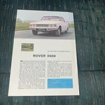 1964 Rover 2000 Autocar Owners Guide Sheet. Fixed Price $10.00.