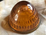 Vintage Doray Lamp Co Chicago Bl 25 Dc Amber Glass Lens. Fixed Price $23.00.
