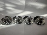 Set Of Four Alfa Romeo Graduate Spider Metal Center Hubcaps. Fixed Price $80.00.