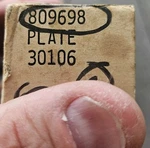 John Deere 809698 Plate Oem Nos Free Shipping. Fixed Price $14.95.