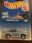 1995 Hot Wheels Blue/white Card COLLECTOR#591 Porsche 959 Lt Malaysia. Fixed Price $6.26.