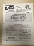 Bendix Service Manual 1962 Ford Fairlane Radio R2TBO C2OZ-18805B Original. Fixed Price $9.98.