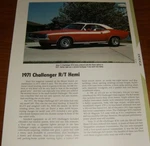 1971 Dodge Challenger R/t Hemi Specs Info Photo Rt Mopar. Fixed Price $5.39.