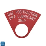 1964 - 1972 Chevrolet Posi Red Traction Filler Tag 1". Fixed Price $8.99.