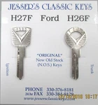 Vintage Ford Mustang Original Nos Nickel Key Set H27 H26 Fits 1964 1/2. Fixed Price $40.00.