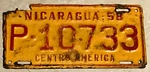 1958 Nicaragua License Plate Private Vehicle 10733 Particular Foreign '58 Rare. Fixed Price $59.99.
