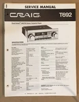 Craig Model T692 Car Stereo / Cassette Service Manual *original*. Fixed Price $14.97.
