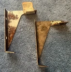Corvette Front Grille Mount Support Brackets (pair) 1966-7 Nos Gm# 3897389. Fixed Price $100.00.