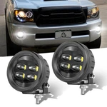 Sae Fog Led Lights Pair Kit Set 21-24 Ford Bronco 40W Round Black Aluminum. Fixed Price $88.99.