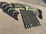 M35A2 M35A3 Cargo Cover Bow Kit Uprights Staves Corner Brackets And Complete. Fixed Price $420.00.