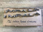 1966 Chevrolet Impala Ss Used Gm Front Fender Emblem Set R&l Oem. Fixed Price $65.00.
