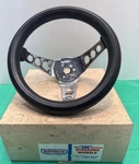 Nos 10 Vintage Superior 3 Spoke Steering Wheel Deep Dish Vinyl Sponge New Black. Fixed Price $145.25.