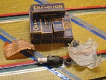 Champion J-4 Vintage Chevrolet Spark Plugs. (8) Nos.. Fixed Price $89.99.