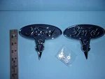 1935 1936 Ford Pickup And Commercial Hood Side Emblems , Bob Drake. Fixed Price $127.77.