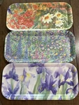 3 Melamaster 5.5 X11 Melamine Floral Vanity Trays Made England Euc, Rare!. Fixed Price $26.00.