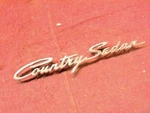 1962 Ford Country Sedan Station Wagon Rear Quarter Emblem C2AZ-7125622-A. Fixed Price $50.00.