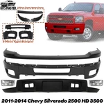 Front Bumper Primed & Fog Lights Kit For 2011-2014 Chevy Silverado 2500 Hd 3500. Fixed Price $543.90.