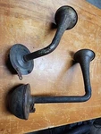 Vintage Curved Auto-lite Trumpet Car Horns Model HT-4007 And 4008. Fixed Price $90.00.