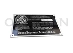Customized Vintage Dodge Brothers Trucks Blank Name Plate 1918-36. Fixed Price $94.99.