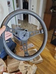 Vintage Superior The 500" Hard Rubber Black Steering Wheel 14". Fixed Price $75.00.