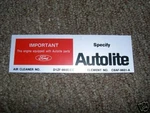 1971 Ford Mustang Boss 351 Air Cleaner Decal. Fixed Price $8.99.