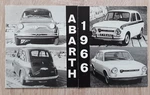 Fiat Abarth Brochure 1966 - 500 595 OT850 Saloon OT1000 Coupe. Fixed Price $136.30.