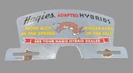 Country Farm Corn Advertising Porcelain License Plate Topper Sign Hagies Hybrids. Fixed Price $229.00.