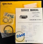1978 Realistic Car Cassette 12-1822 Original Service Manual + Rubber Belts. Fixed Price $12.99.