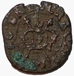 Charles Farthing, Rose Type 4A, Privy Mark Crescent, 1639-1643. Fixed Price $24.22.