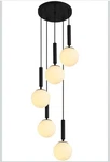 Kco Lighting 5 Cluster Pendant White Globe Chandelier Light.... Fixed Price $160.19.