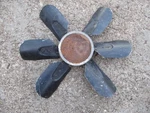 1966 1967? Mopar Dodge Plymouth Aluminum Fan And Clutch Assembly 19-1/2". Fixed Price $179.99.
