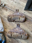 1971 Chrysler Newport Mopar Plymouth Rear Bumper Valance Bracket Mount Set. Fixed Price $65.00.