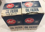 Two Nos Ac PF34 Oil Filters Gm #6437982, 1972-75 Luv Truck Series 1-4. Fixed Price $20.00.