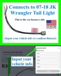 Fits Jk Jeep Wrangler Connector Plug Wiring Harness Pigtail. Fixed Price $26.89.